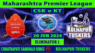 Chhatrapati Sambhaji Kings vs Kolhapur Tuskers  CSK vs KT  Maharashtra Premier League 2024 Live [upl. by Stanley991]