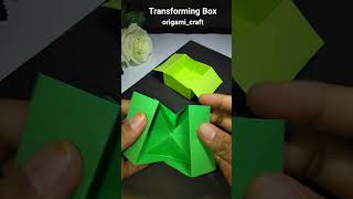 HOW TO MAKE ORIGAMI TRANSFORMING BOX  DIY COOL ORIGAMI BOX FOR PAPERCRAFT EASY [upl. by Reppart]