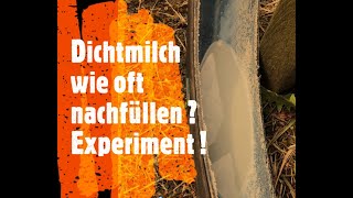 wieviel Dichtmilch nachfuellen am MTB  Fahrrad Experiment amp Analyse  Temperaturabhängig [upl. by Calmas962]