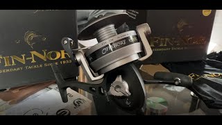 Unboxing FINNOR Offshore Spinning 10500 Mitchell Full Runner MX8 9000 [upl. by Aitercul672]