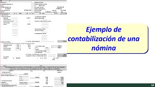 Ejemplo de contabilización de una nómina [upl. by Narbig719]