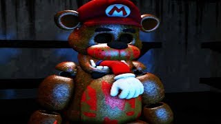 MARIO GETS STUFFED INTO AN ANIMATRONIC SUIT  Mario in Animatronic Horror Five Nights at Freddys [upl. by Eelesor110]