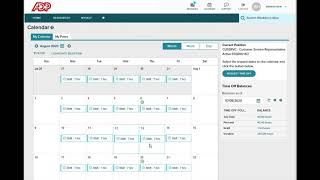 Submitting a Time Off Request on ADP Workforce Now [upl. by Adnical]