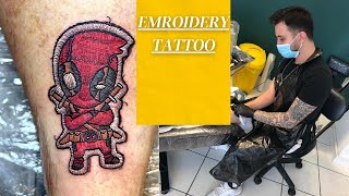 Embroidery Tattoo  Stitching Tattoo [upl. by Sucramel]