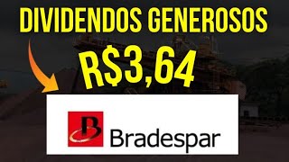 BRAP4 BRADESPAR DATA COM DIVIDENDOS CHEGANDO brap bradespar dividendos investir [upl. by Aprilette]