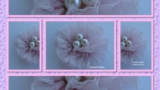 Fiore in Organza tutorial [upl. by Damalus]