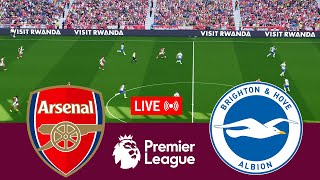 LIVE Arsenal vs Brighton Hove Albion Premier League 2425 Full Match  Video Game Simulation [upl. by Anitsyrhc]