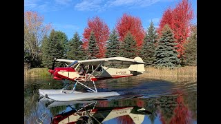 Float Plane Landing on Grass [upl. by Hannej]