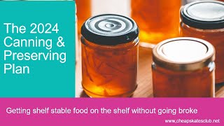 The 2024 Canning amp Preserving Plan [upl. by Yelac501]