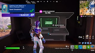 Fortnite  Capture Loot Island Or A Storm Forecast Tower WEEK 6 Quests Challenges [upl. by Fredra]