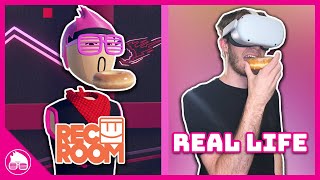 Eating Rec Room Food in VR and Real Life [upl. by Ahsinauq]