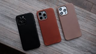 Bare Skin Case FullGrain Leather Case for iPhone 15 Pro amp 15 Pro Max [upl. by Acinelav977]