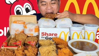 MCDOLLIBEE  MCDONALDS VS JOLLIBEE  MUKBANG PHILIPPINES  TOL BULOY MUKBANG [upl. by Aslehc]