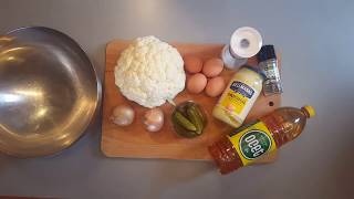 Květákový salát náhrada za bramborový Low Carb video recept cauliflower salad [upl. by Jonis537]