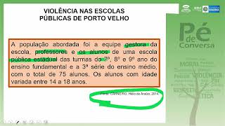 AULA 08 â€“ GEOGRAFIA DA VIOLÃŠNCIA ESCOLAR NO ESTADO DE RONDÃ”NIA DADOS ESTATÃSTICOS 2Â° ANO 2024 [upl. by Gnouhc129]