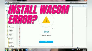 Install driver wacom error Ini solusinya 100 work [upl. by Cence]