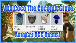 Vita Coco The Coconut Grove Script • Auto Get UGC Items Roblox [upl. by Lazarus]