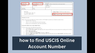 how to find USCIS Online Account Number [upl. by Aikemat]