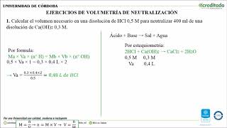 ejercicios resueltos de volumetría de neutralización [upl. by Niwled106]