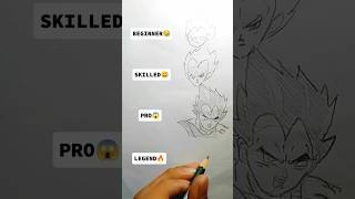 How to draw Vegeta in different level shorts drawing anime dragonball [upl. by Dawkins]