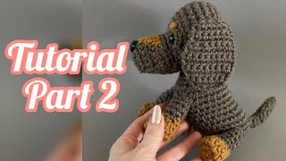 Dachshund Crochet Tutorial Part 2 Ganchillo Voz en español  English subtitles [upl. by Aikat]