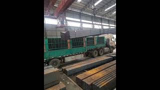 Steel H Beams are Loading at Baosteel Factory steelprice steelfactory [upl. by Anyale533]