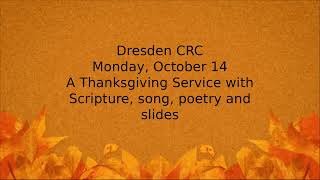 Dresden CRC Monday October 14th 2024 1000am [upl. by Irwin]