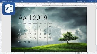 How to create Calendar 📆 in Microsoft Word Tutorial [upl. by Yahsal]