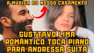 Andressa Suita mostra momento ROMÂNTICO do MARIDO Gusttavo Lima tocando a música do CASAMENTO [upl. by Cyd]