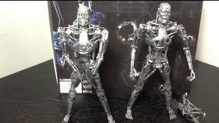 NECA T800 Endoskeleton Terminator 2 Series 1 Figure Review [upl. by Arahk405]