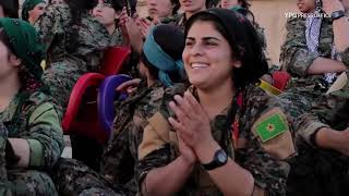 With the antifascist women‘s struggle we let freedom quotbreathequot  Solidarity song for Rojava [upl. by Otina310]