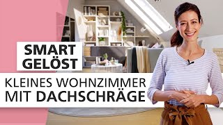 Kleines Wohnzimmer mit Dachschräge  Smart gelöst 💡  INTERIYEAH Einrichten mit SEGMÜLLER [upl. by Aisemaj383]