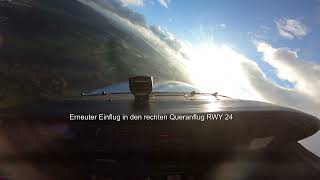 Landung Koblenz EDRK RWY 24 Cessna 172 DEUIR [upl. by Alleinnad]