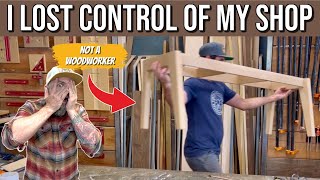 I Lost Control of My Shop  Making a Novice Build Furniture [upl. by Alisan]