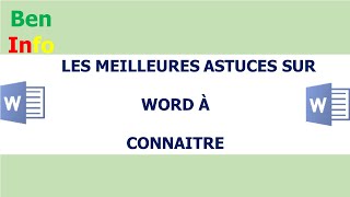 Astuces incroyables sur Word [upl. by Aurora770]