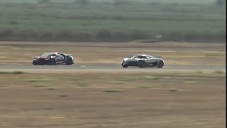 Koenigsegg Regera Vs Bugatti Chiron Supersport DRAG RACE 1 Mile [upl. by Doubler]