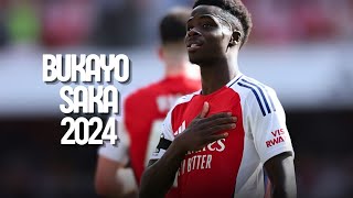 Bukayo Saka Goals amp Dribbling Highlights 2024 [upl. by Ardnuyek]