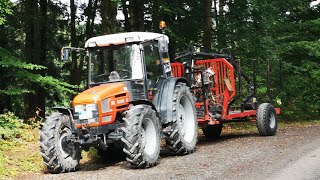 Holztransport mit Same Dorado 70 und eigenbau Rückewagen [upl. by Nylime96]