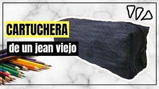 Cómo HACER un ESTUCHE  LAPICERA de unos JEANS viejos ❤️ [upl. by Box]