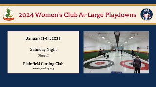 2024 USCA Club Nationals Womens Playdowns  At Large Region  Saturday Night  Sheet 1 [upl. by Aldercy712]