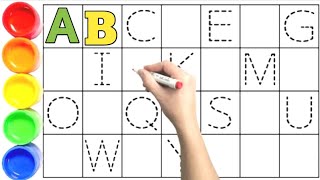 ABC Phonics Song  ABC colour  Alphabet drawing  abcd Alphabet letter draw  ABC for kids rhymes [upl. by Yup]