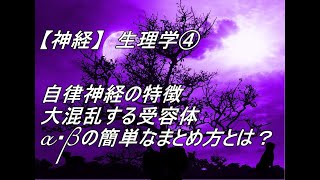 【神経】生理学④ 自律神経の特徴大混乱する受容体α・βの簡単なまとめ方とは？ [upl. by Zulema802]