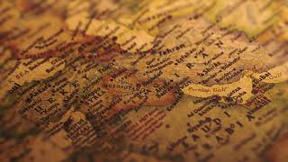 Antique Arabia map Historical animation Fly over the map  Video Background Stock Footage Free [upl. by Indira]