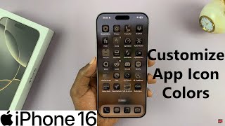 How To Customize App Icon Colors On iPhone 16  16 Pro [upl. by Ariahs]