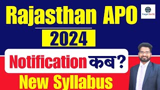 Rajasthan APO 2024  Rajasthan APO Vacancy 2024  Rajsthan APO Syllabus  Target for IQ [upl. by Soneson127]