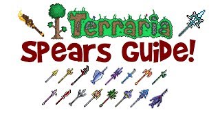 Terraria AllBest Spears Guide All platforms How to GetMake a Spear etc [upl. by Josefina]