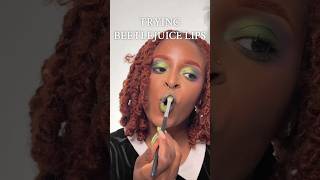 Have you tried the beetlejuicelip trend What do you think beetlejuice ￼ [upl. by Latnahs]