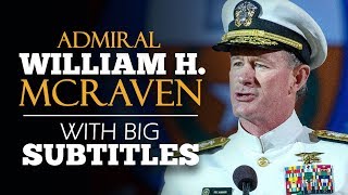 ENGLISH SPEECH  ADMIRAL WILLIAM H MCRAVEN Change the World English Subtitles [upl. by Ocinemod]