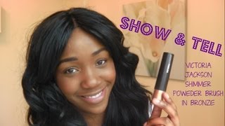 VICTORIA JACKSON SHIMMER POWDER BRUSH TRIAL ZIMBABWEAN YOUTUBERS [upl. by Enyallij348]