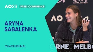 Aryna Sabalenka Press Conference  Australian Open 2023 Quarterfinal [upl. by Ayardna]